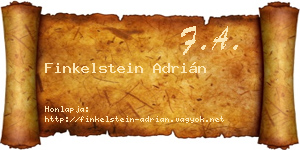 Finkelstein Adrián névjegykártya